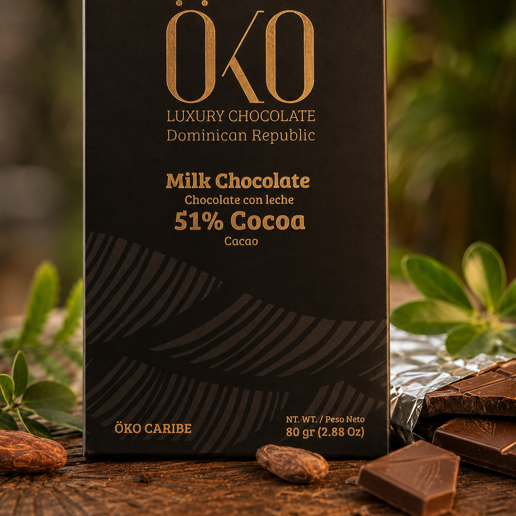 Öko Caribe 51% Milk Chocolate | Single-Origin Dominican Republic Bean-to-Bar Chocolate