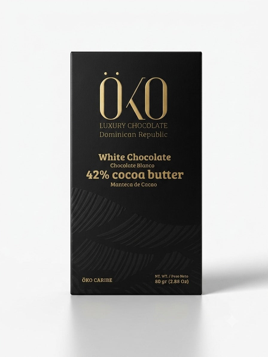 Öko Caribe 42% White Chocolate with Almond & Spices | Dominican Republic Bean-to-Bar
