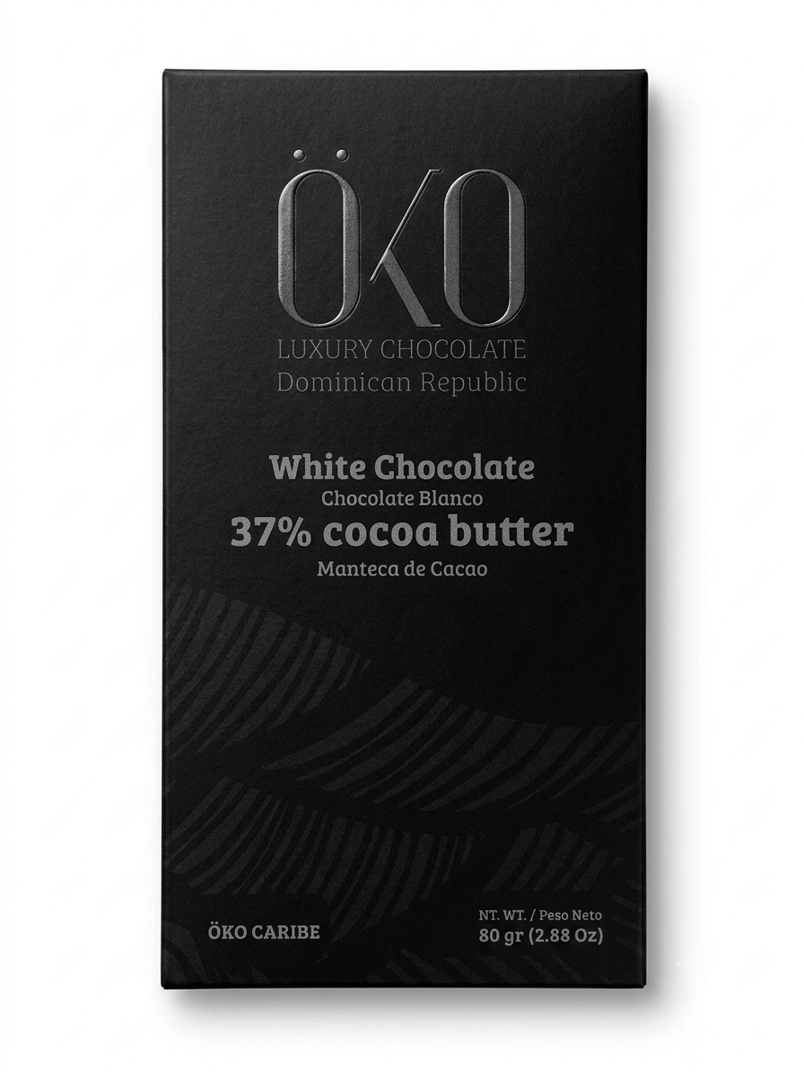 Öko Caribe 37% White Chocolate | Single-Origin Dominican Republic Bean-to-Bar Chocolate