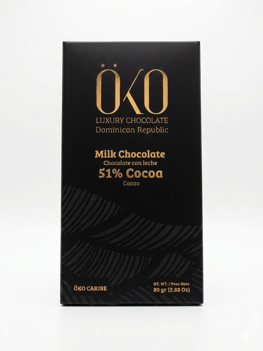 Öko Caribe 51% Milk Chocolate | Single-Origin Dominican Republic Bean-to-Bar Chocolate