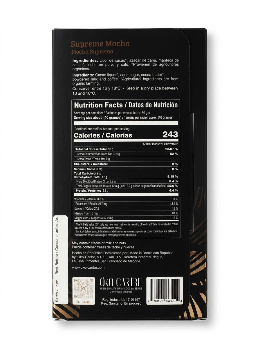 Öko Caribe Supreme Mocha | Dominican Milk Chocolate with Coffee