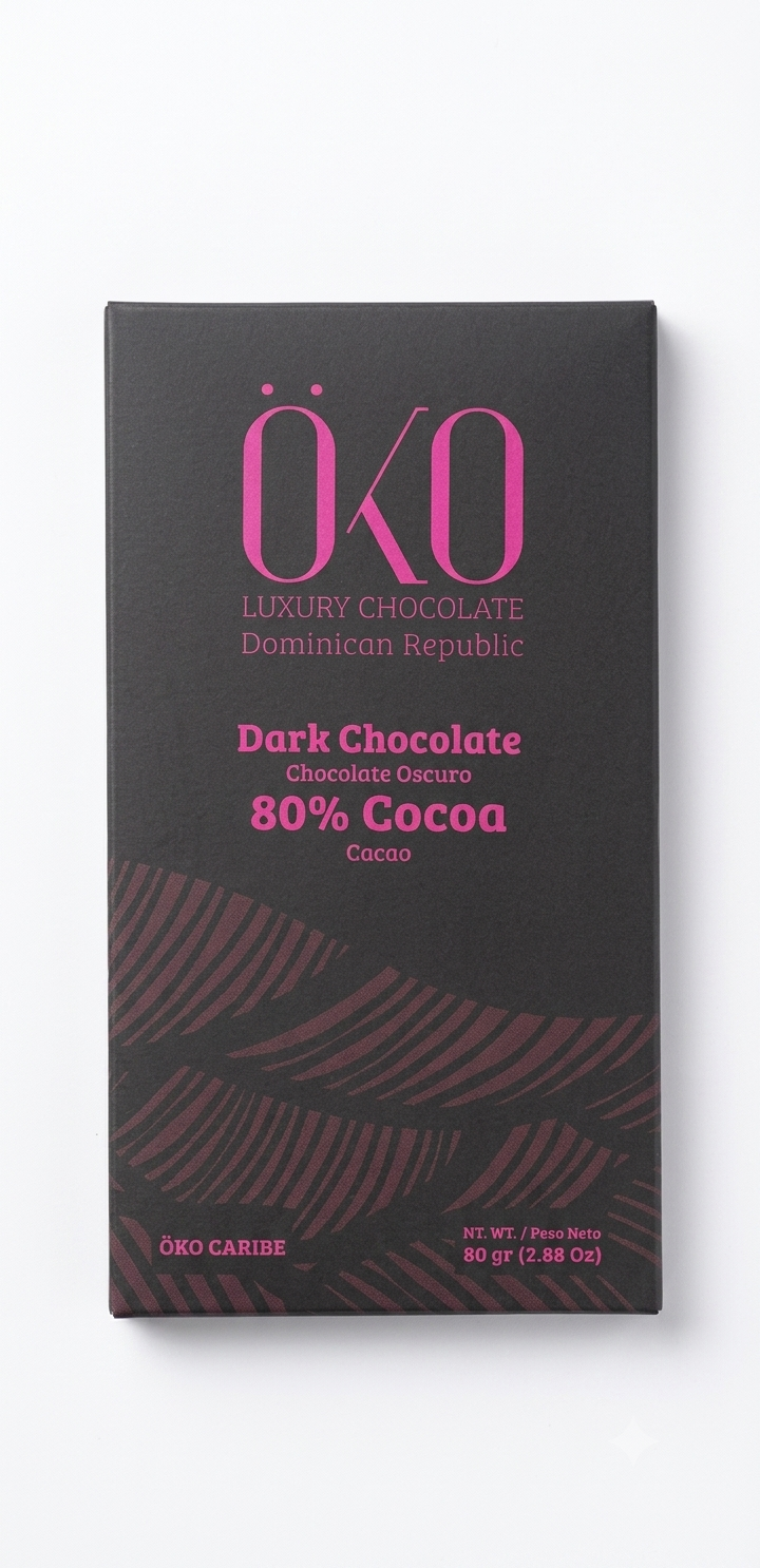 Öko Caribe 80% Dark Chocolate | Single-Origin Dominican Republic Bean-to-Bar Chocolate